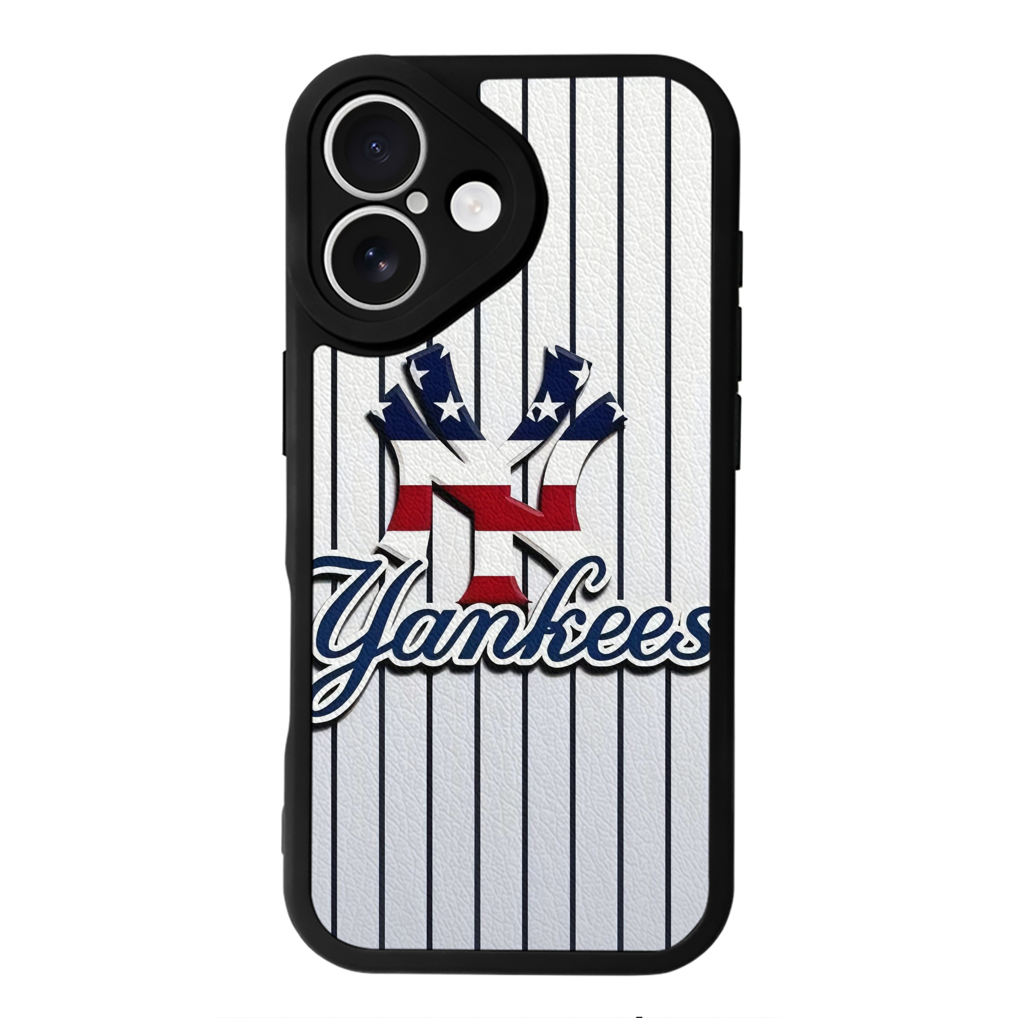New York Yankees 227 IPhone 16 Silicone Leather Case – UV Print, Lambskin Texture – Perfect Fit, Wireless Charging Compatible, Scratch Resistant, Precise Cutouts – Stylish Protection For IPhone 16